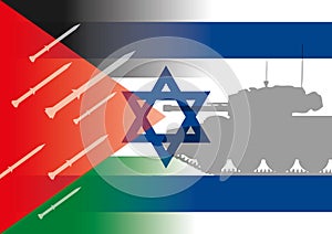 Israel palestine flags