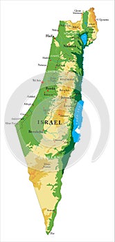 Israel relief map