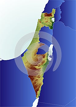 Israel relief map