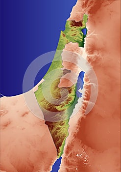 Israel relief map