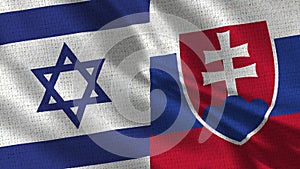Israel and Slovakia Flag - Two Flags Together
