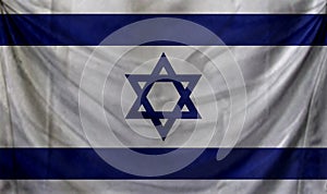 Israel Wave Flag Close Up