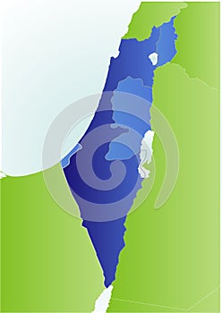 Israel and West Banks map