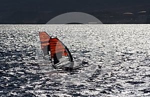 Israel windsurf competition in bay of Eilat. Israel