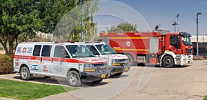 Israeli ambulance cars, called \