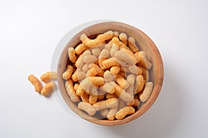 Israeli famous snack Bamba - made of peanut butter. photo