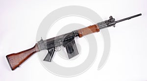 Israeli FN FAL assault rifle.