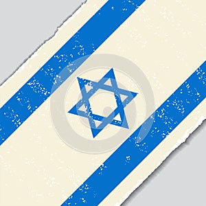 Israeli grunge flag. Vector illustration.