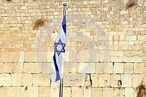 The Israeli National Flag at the Western Wall