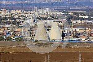 Israeli oil refinery in Haifa, Israel photo