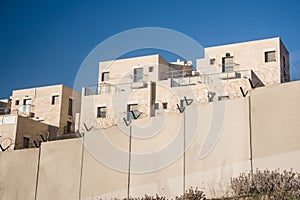 Israeli separation wall and settlement in occupied Palestinian territory