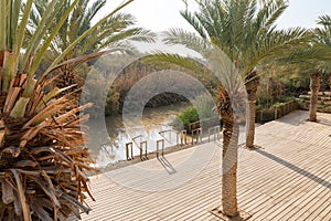 The Israeli  side of area of Qasr El Yahud - Pilgrimage site on the Jordan River, considered to be where Jesus was baptized by