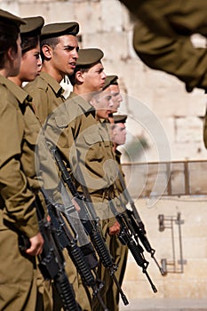 Israeli Soldiers at Jerusalem's Western Wall