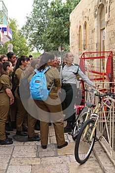 Israeli soldiers at the Old City of Jerusalem.