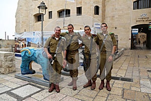 Israeli soldiers at the Old City of Jerusalem.