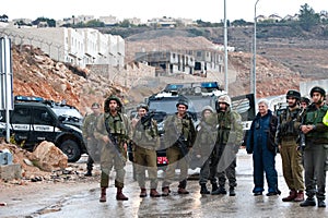 Israeli Soldiers and West Bank Settlement