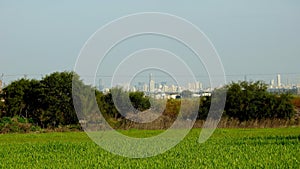 Israelâ€™s winter colors are blue sky, white clouds and rich in color vegetation.