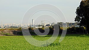 Israelâ€™s winter colors are blue sky, white clouds and rich in color vegetation.