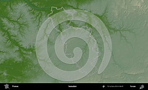 Issoudun outlined, France. Physical