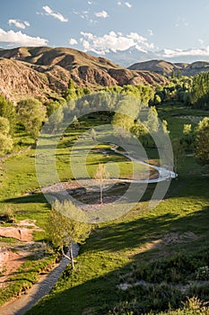 Issyk Kul lake surroundings in Kyrgyzstan, Tian Shan mountains