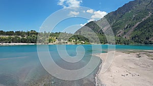 Issyk lake. Zailiyskiy Alatau, Kazakhstan