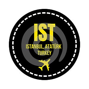 IST Istanbul airport symbol icon