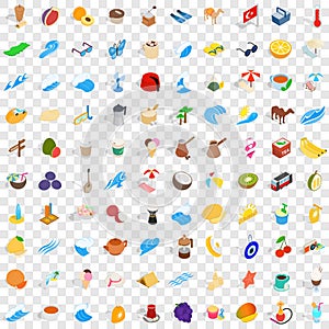 100 istambul icons set, isometric 3d style photo