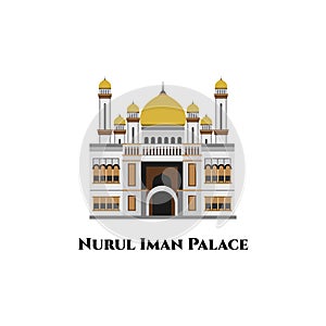 The Istana Nurul Iman. Brunei country design template. The architectural design is very magnificent beautiful. One of the largest photo