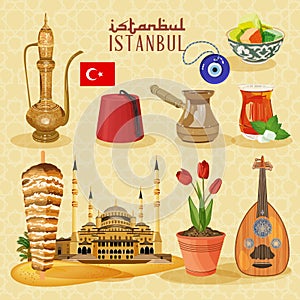 Istanbul arabic Set. photo