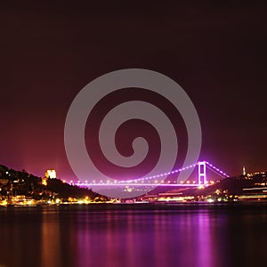 Istanbul Bosphorus Bridge at night