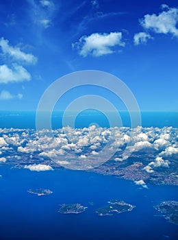 Istanbul city asian side with cloudy sky in Turkey