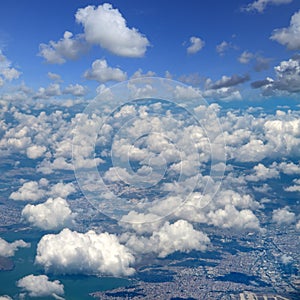 Istanbul city asian side with cloudy sky in Turkey