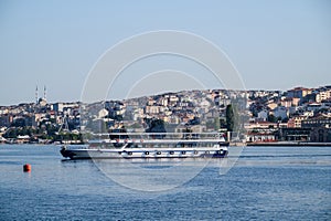 Istanbul city of blue sky citycape is beautiful scenery of summer with lifestyle travel, tourism and vacation in Istanbul town