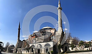 Blue mosque and Hagia Sophia Museum / istanbul historical city photo