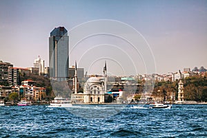 Istanbul cityscape with Nusretiye Mosque