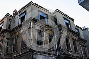 Istanbul decayed houses