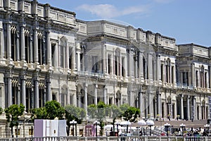 Istanbul Dolmabahce Palace overlooks Bosphorus waterfront