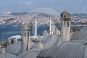 Istanbul domes over Bosphorus