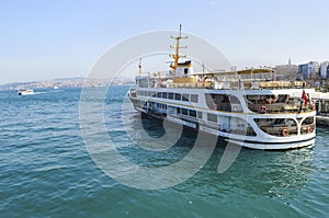 Istanbul Ferries, Eminonu waiting in the harbor