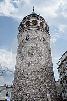 Istanbul Galata Tower Looking Up