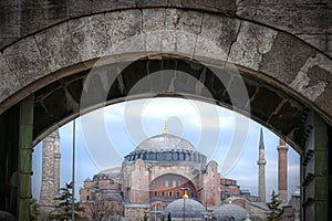 Istanbul Hagia Sophia Through the Arch