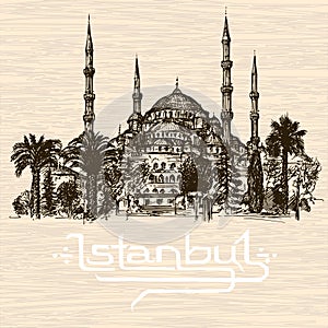 Istanbul. Hand drawn illustration.