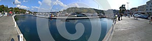 Istanbul istinye marina panoramic ultra wide landscape