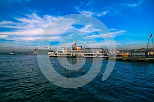 Istanbul in line ferry in Kadikoy.