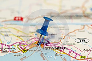 Istanbul on map