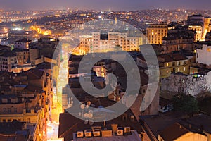 Istanbul night skyline