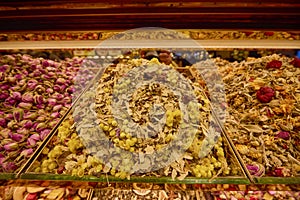 Istanbul, November 29-2022, Kapali Carsi Grand Bazaar images, Turkish sweets and spices