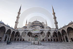 Istanbul`s Blue Mosque at Sunrise photo