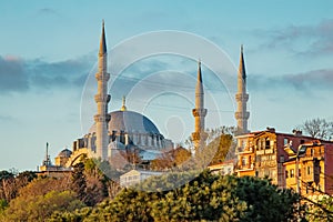 Istanbul`s historical and touristic icon mosques photo