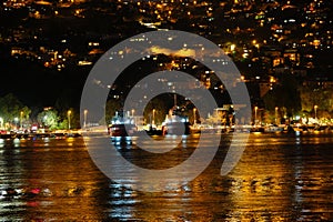 Istanbul Sariyer Beach Night View - Long Exposure